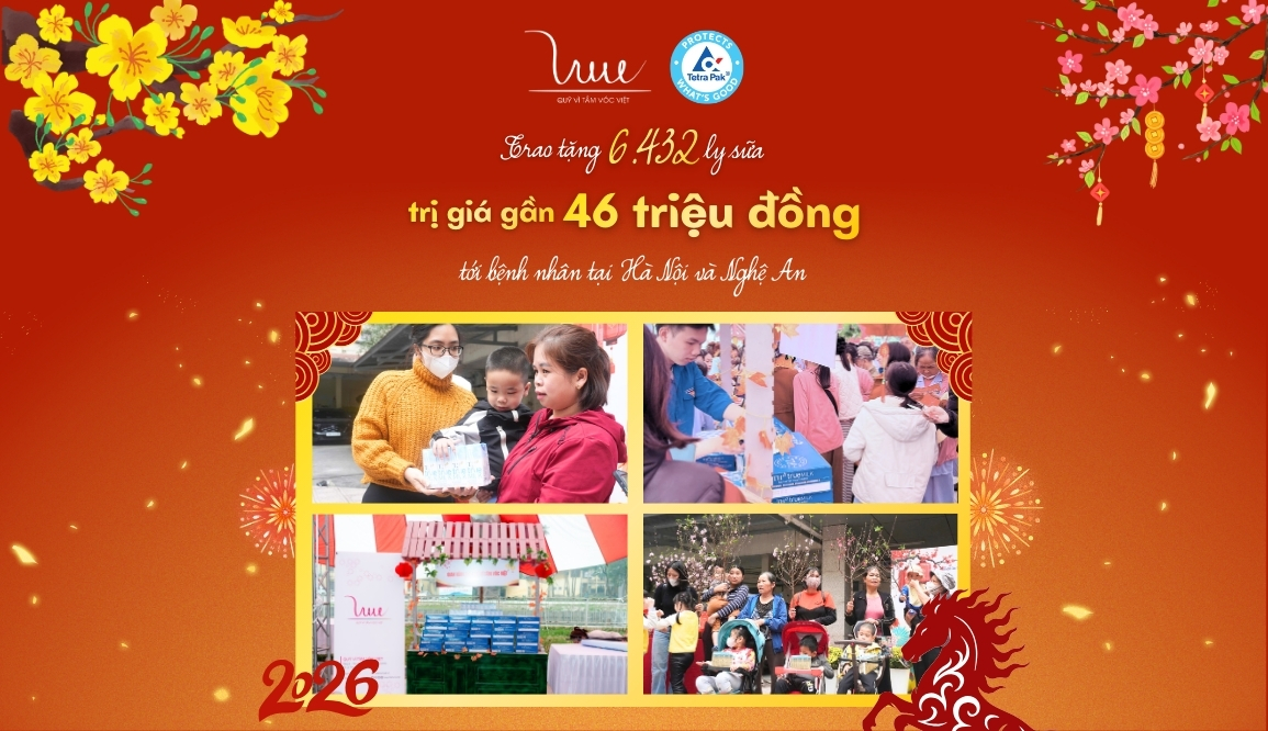 6.432 ly sữa TH true MILK góp thêm niềm vui Tết cho bệnh nhân tại Hà Nội và Nghệ An